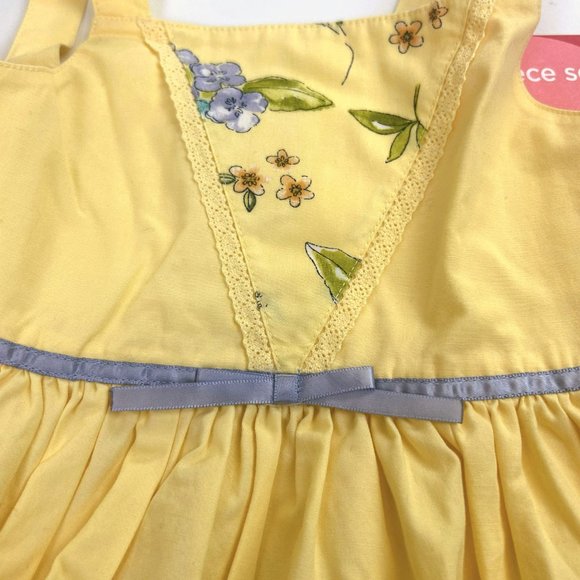 NWT Gymboree Girl Yellow Floral Print Dress & Matching Sock Size 3T - Picture 3 of 6